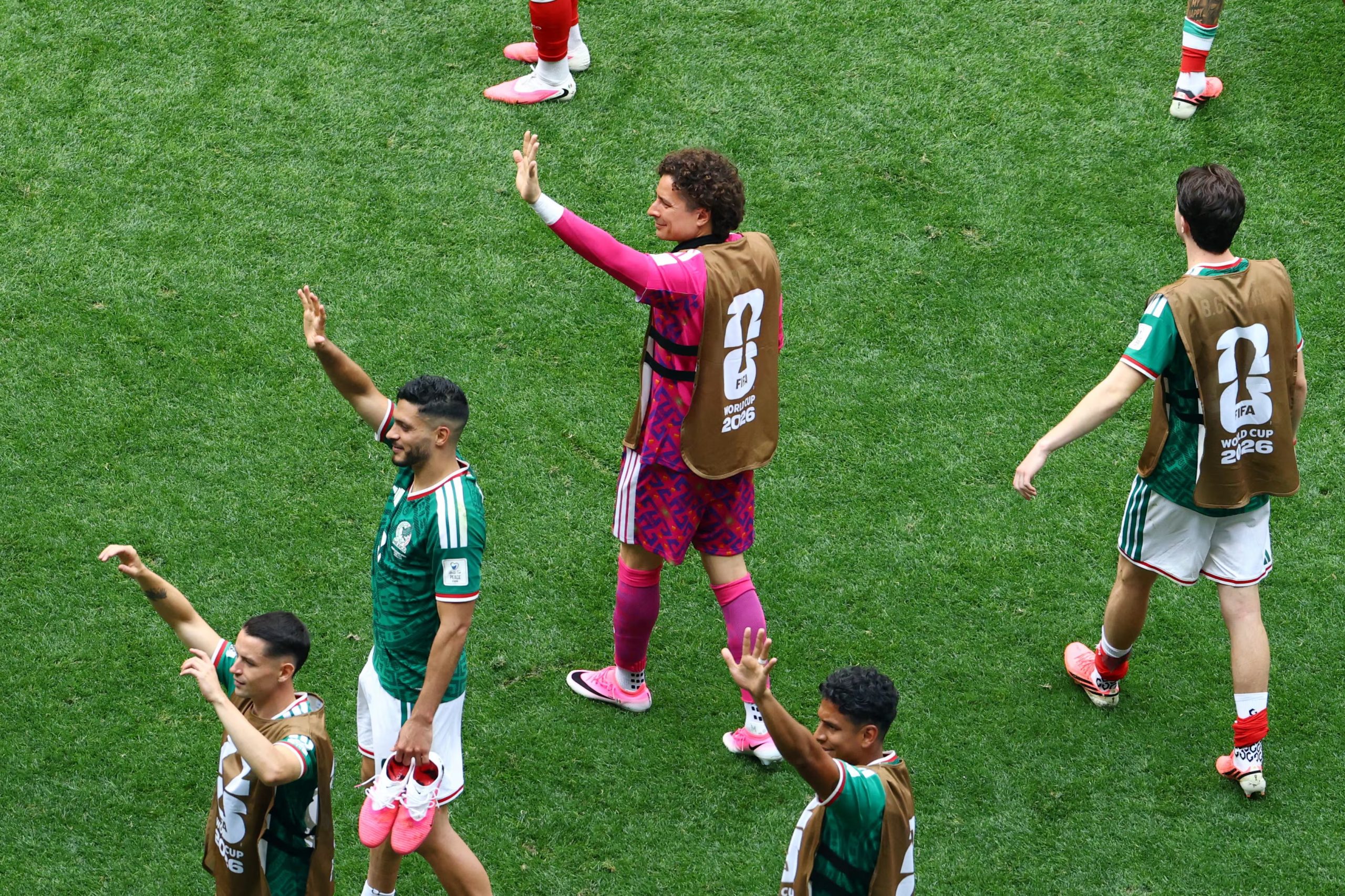 Soccer Football - FIFA World Cup 2026 - Group A - Mexico v South Africa - Estadio Azteca, Mexico City, Mexico - June 11, 2026 Mexico's Guillermo Ochoa celebrates after the match REUTERS/Raquel Cunha