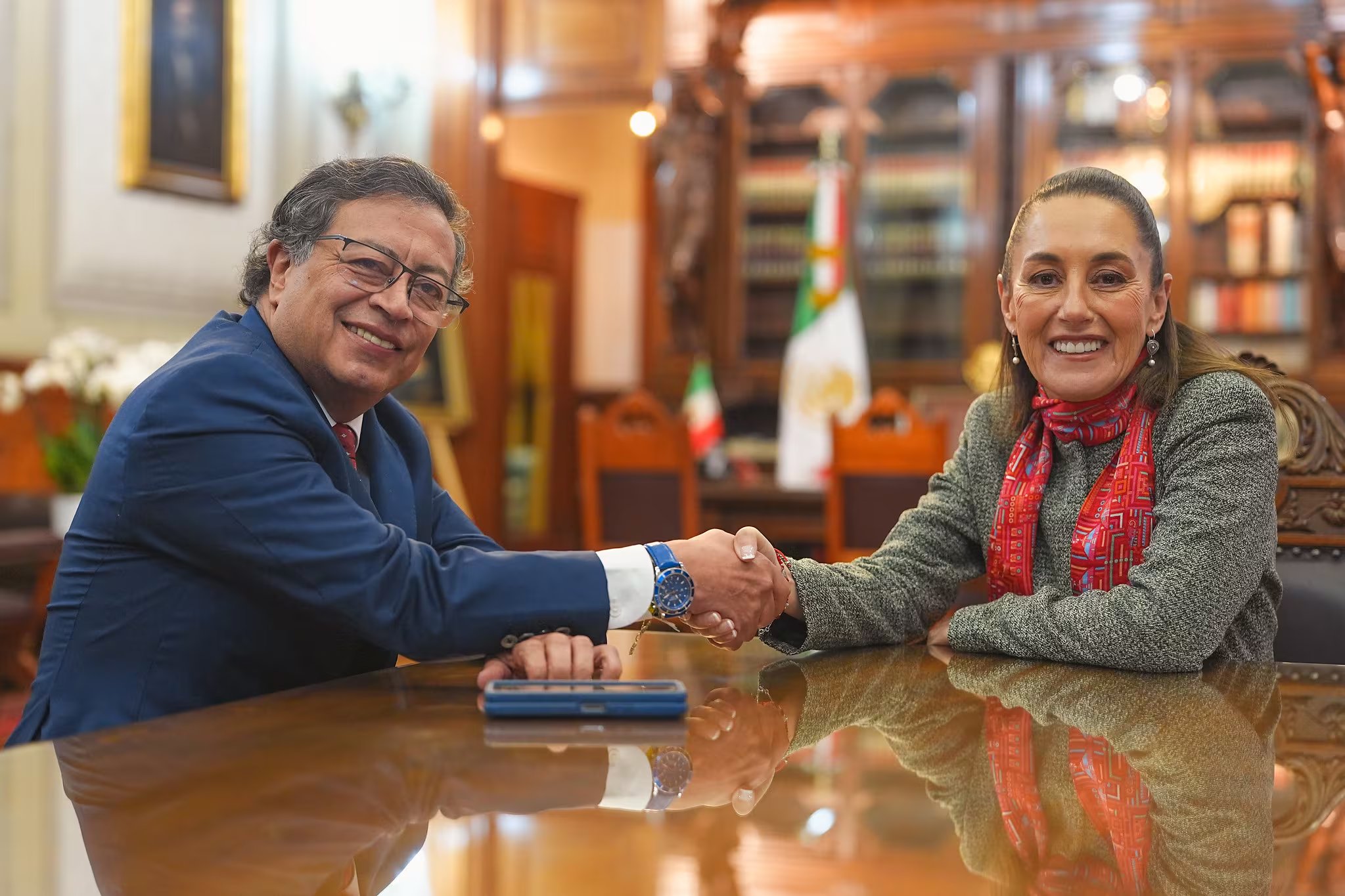 Gustavo Petro - Claudia Sheinbaum - Presidente de Colombia - Presidenta de México |crédito Juan Diego Cano/Presidencia
