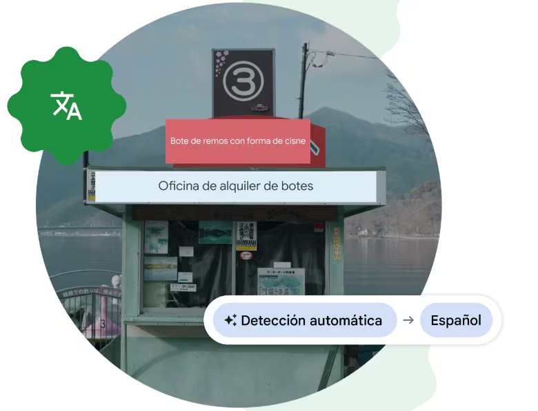 Google Lens permite traducir en tiempo real carteles, menús, documentos y productos, con soporte para más de 100 idiomas. (Foto: Google)