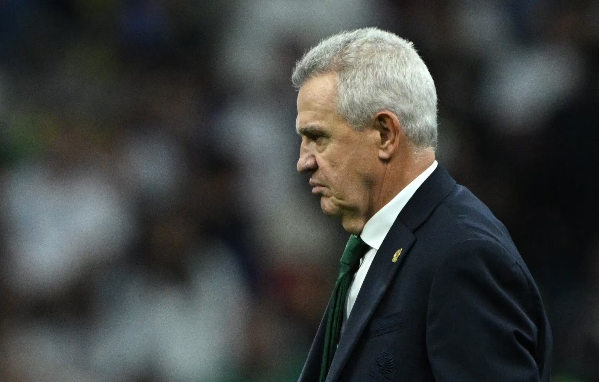 Soccer Football - FIFA World Cup 2026 - Group A - Czech Republic v Mexico - Estadio Azteca, Mexico City, Mexico - June 24, 2026 Mexico coach Javier Aguirre walks off for half time REUTERS/Annegret Hilse