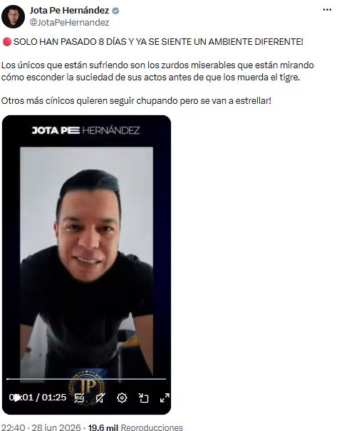 Jota Pe Hernández celebró victoria de Abelardo de la Espriella y afirmó que Colombia vivió “un gran milagro” en las elecciones - crédito @JotaPeHernandez/X