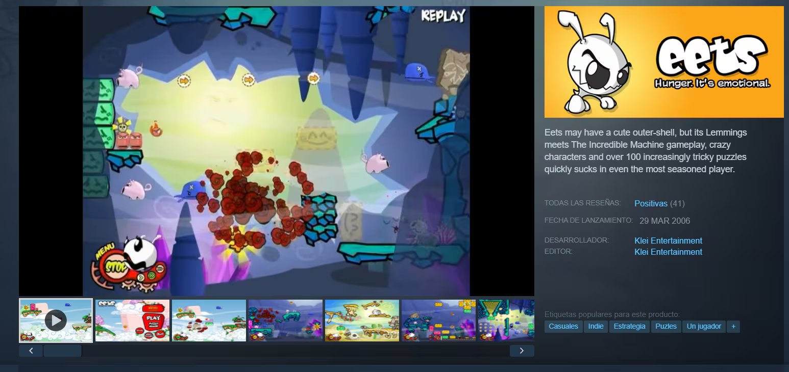 El jugador ubica objetos en el escenario para llevar a una criatura hambrienta hasta su trozo de pastel. (Steam)