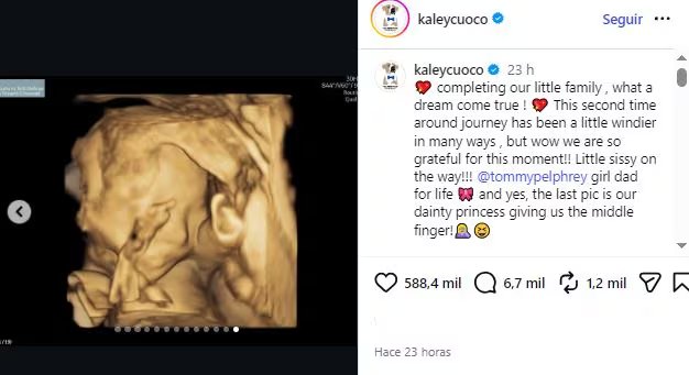 Kaley Cuoco admitió que su segundo embarazo ha sido más difícil en algunos aspectos, aunque aseguró sentirse feliz y agradecida por la llegada de su bebé. (Instagram)