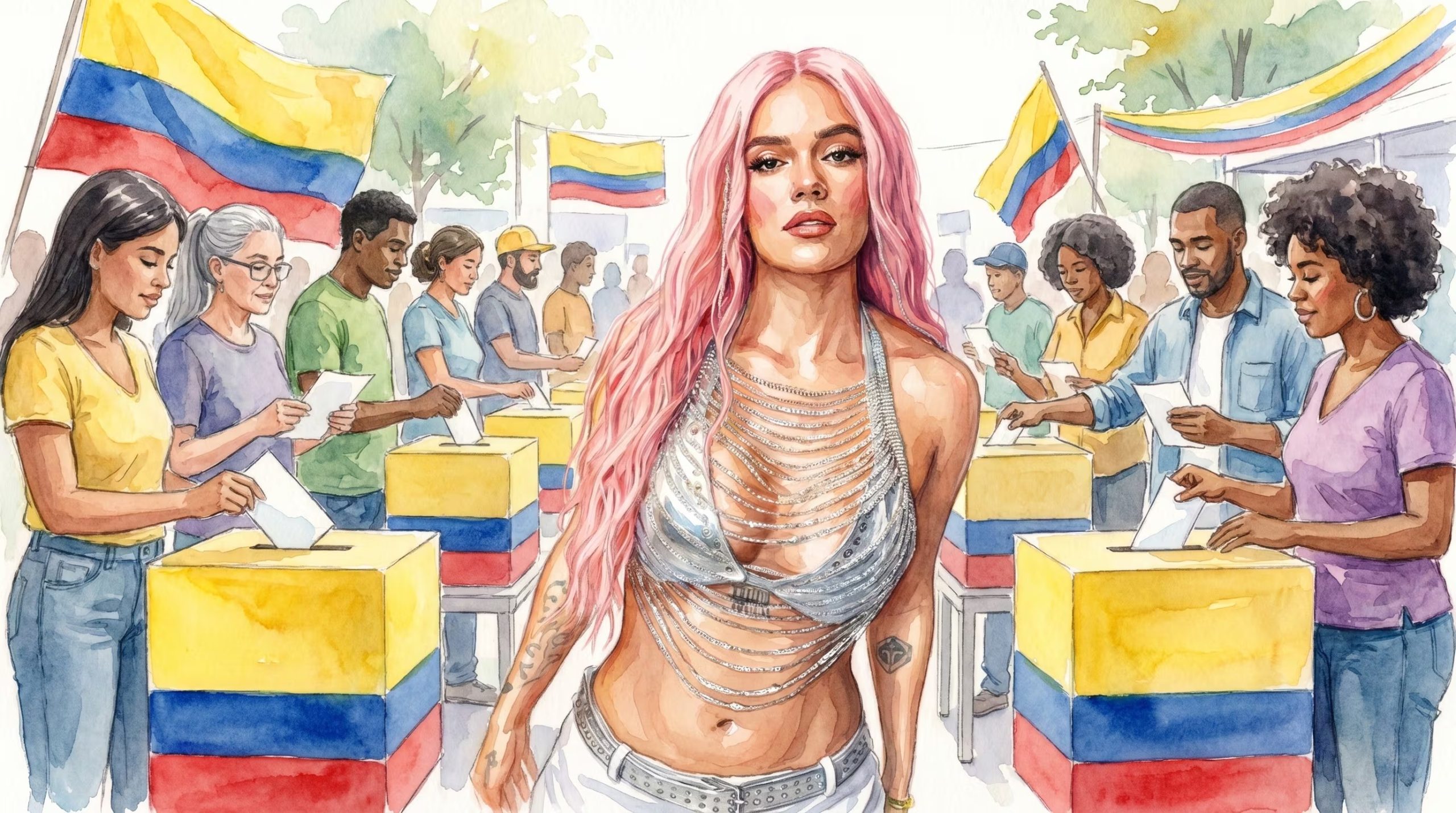 Karol G no solo pidió a los votantes salir a ejercer su derecho, sino que envió un mensaje al presidente electo tras los resultados de los comicios - crédito Imagen Ilustrativa Infobae