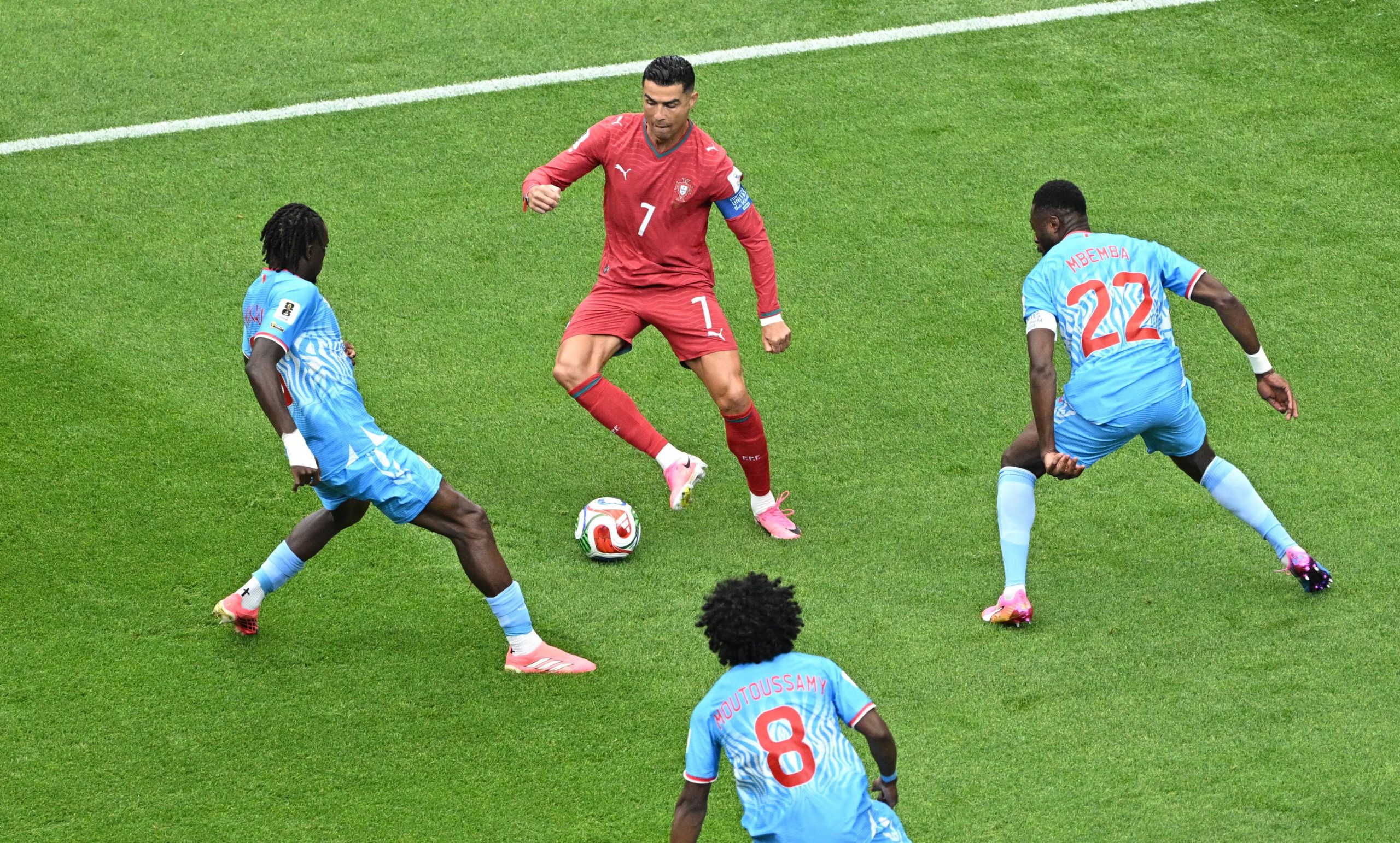 El capitán portugués Cristiano Ronaldo disputó su sexta Copa del Mundo ante la República Democrática del Congo en Houston (REUTERS/Annegret Hilse)