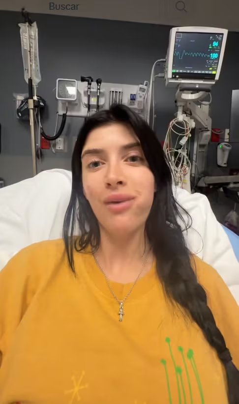 La joven de 22 años también se sometió a una tomografía computarizada con contraste durante su internación por la infección renal (TikTok/@samisheen)
