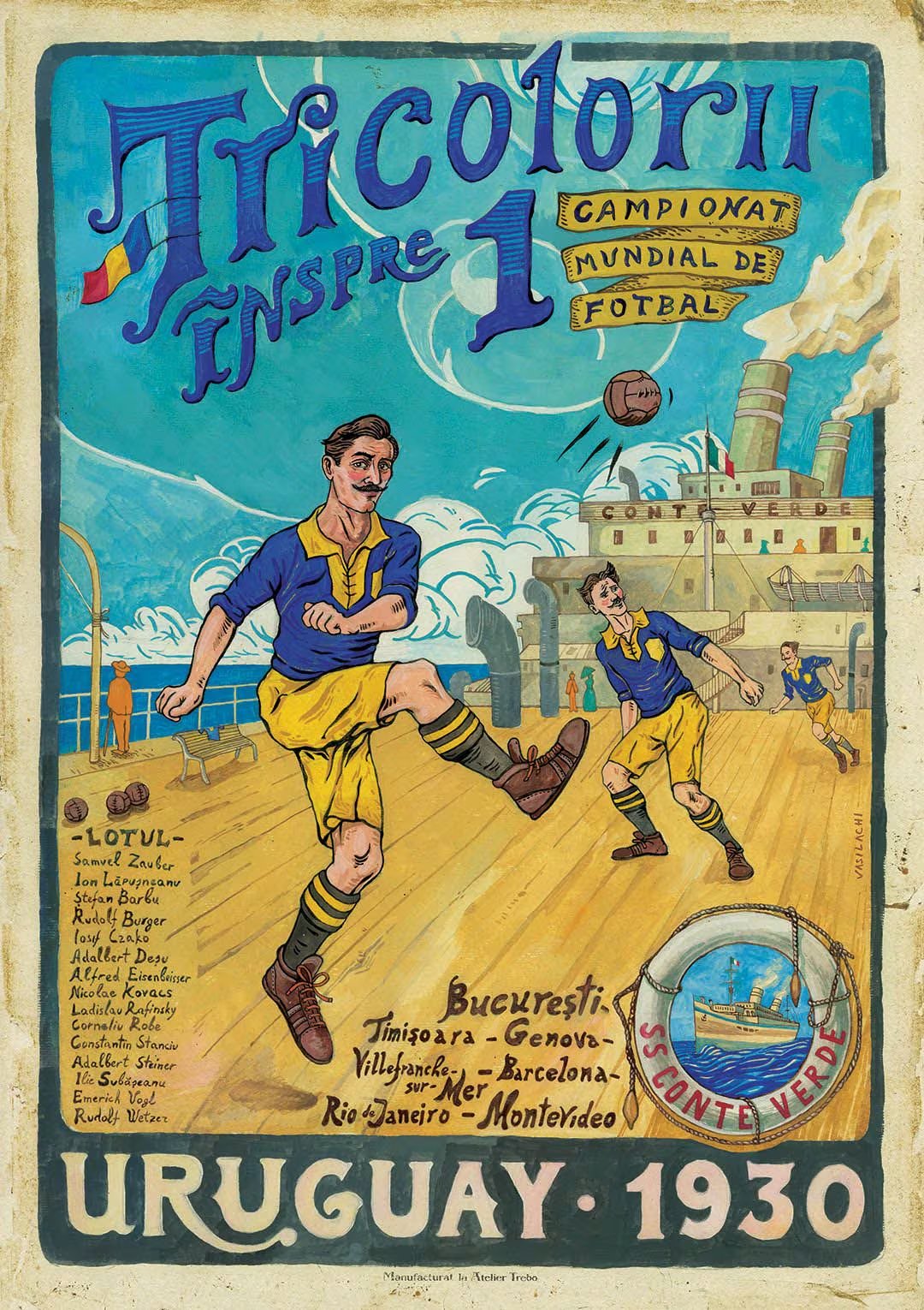 El afiche de Rumania rumbo al Mundial 1930 (romaniaballs.wordpress.com)