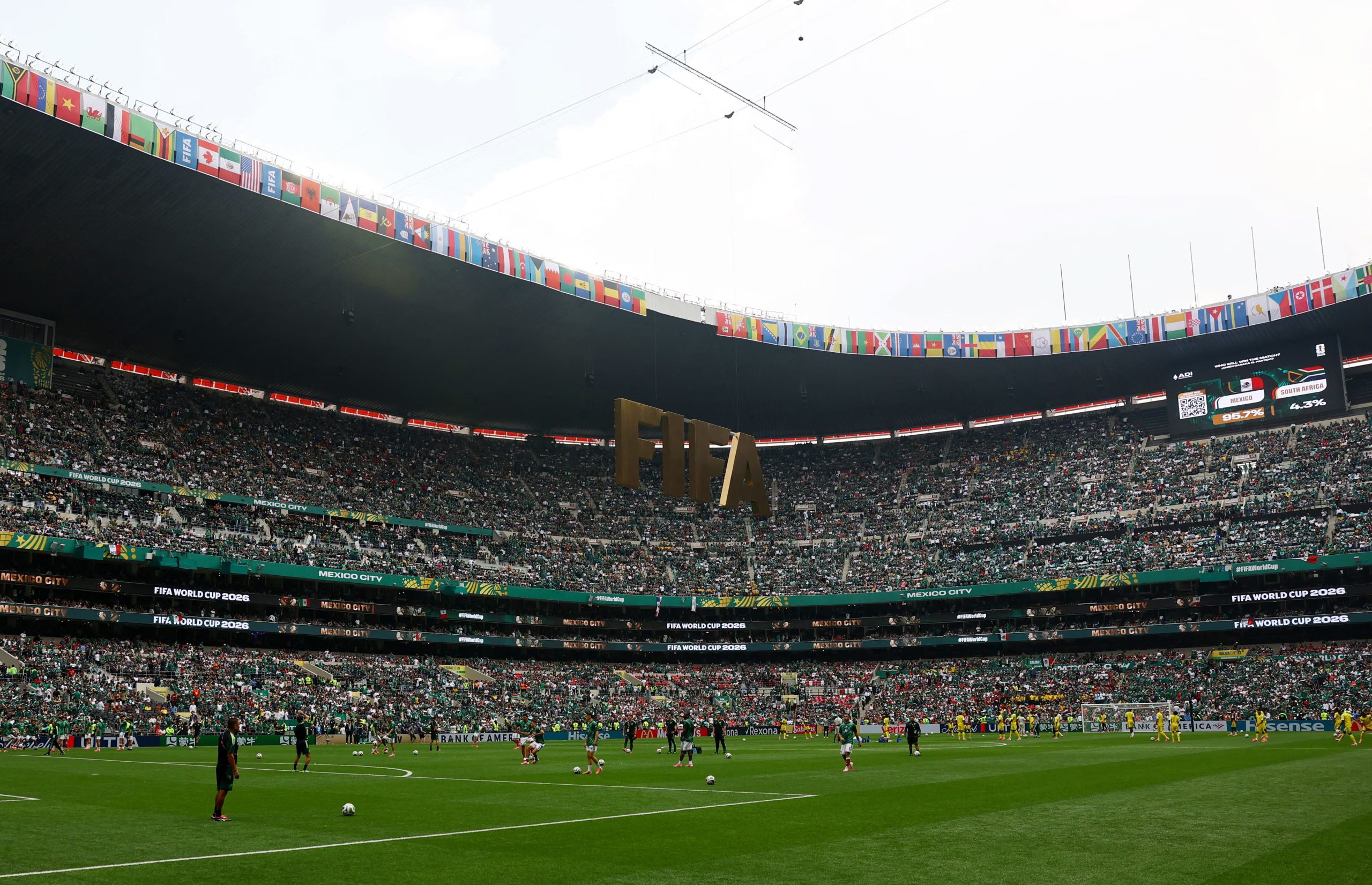 Estadio Azteca, donde se jugó el partido inaugural. (Reuters/Henry Romero)