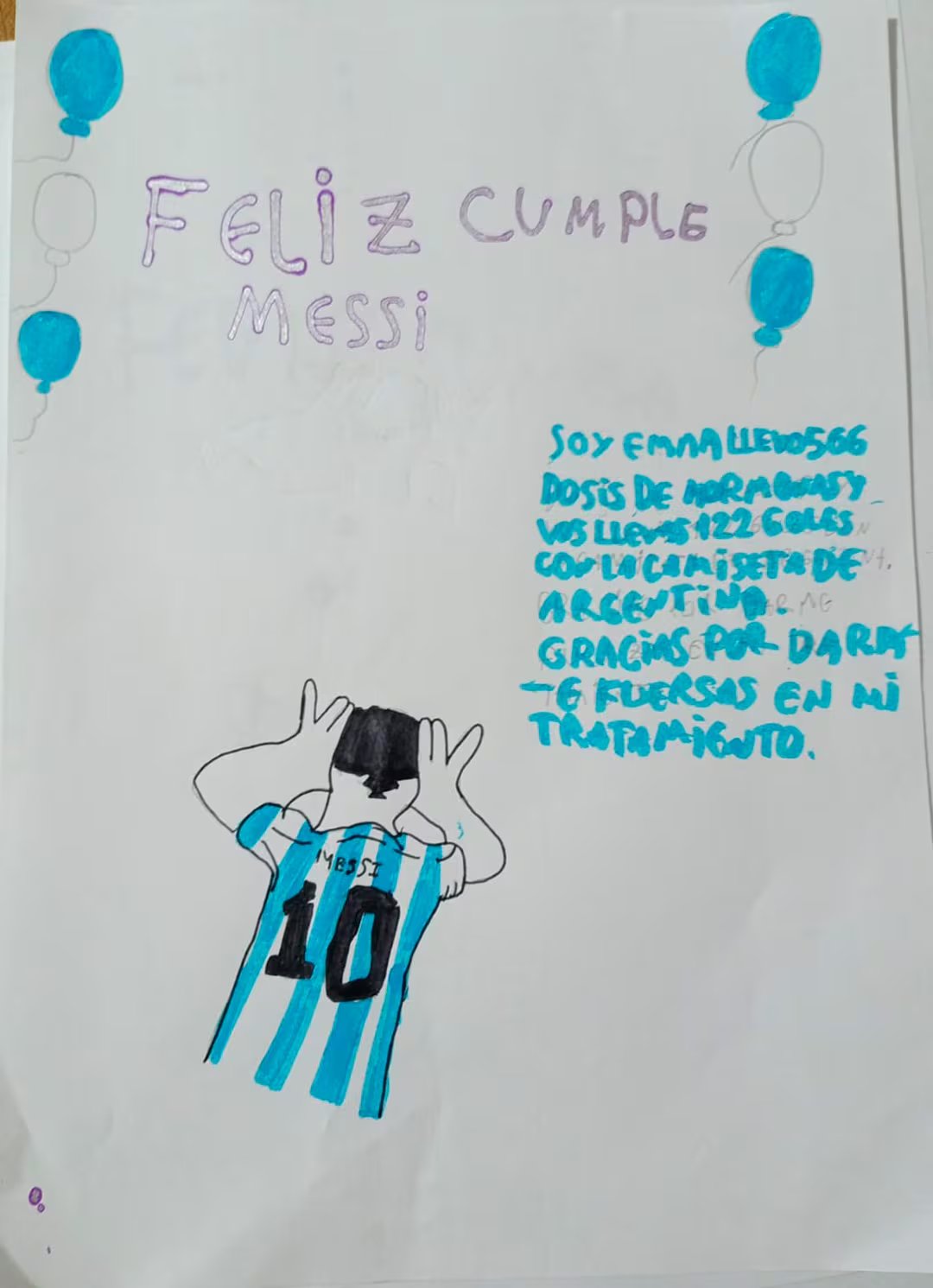 El regalo de Emma a Messi: 