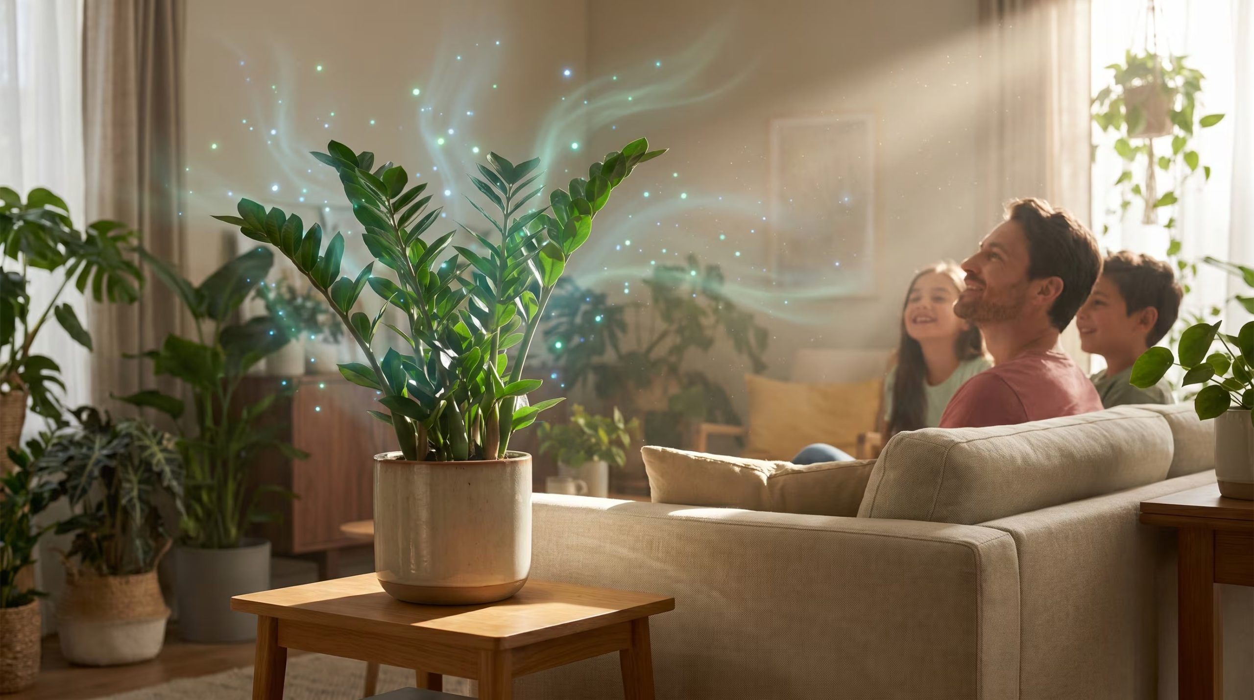 Además de resistente, la zamioculca ayuda a limpiar el aire interior. Estudios recientes muestran que elimina benceno y hasta 50% de dióxido de nitrógeno en espacios cerrados, incluso sin luz y con poca ventilación. (Imagen Ilustrativa Infobae)
