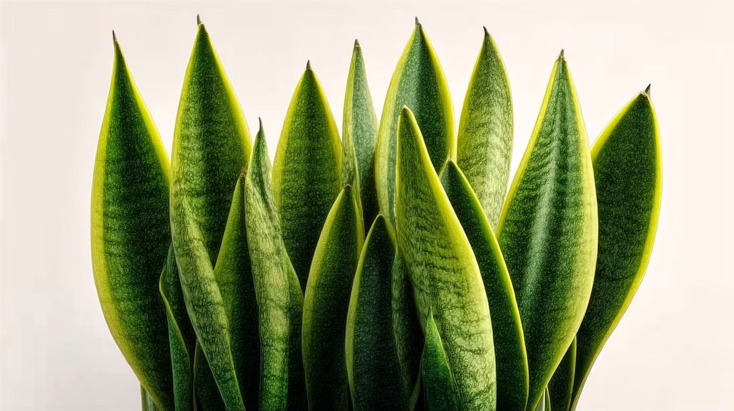La Sansevieria trifasciata destaca por su estructura cerosa y metabolismo nocturno, lo que le permite eliminar benceno y formaldehído en cocinas con poco mantenimiento y alto uso de hornos. - (Imagen Ilustrativa Infobae)