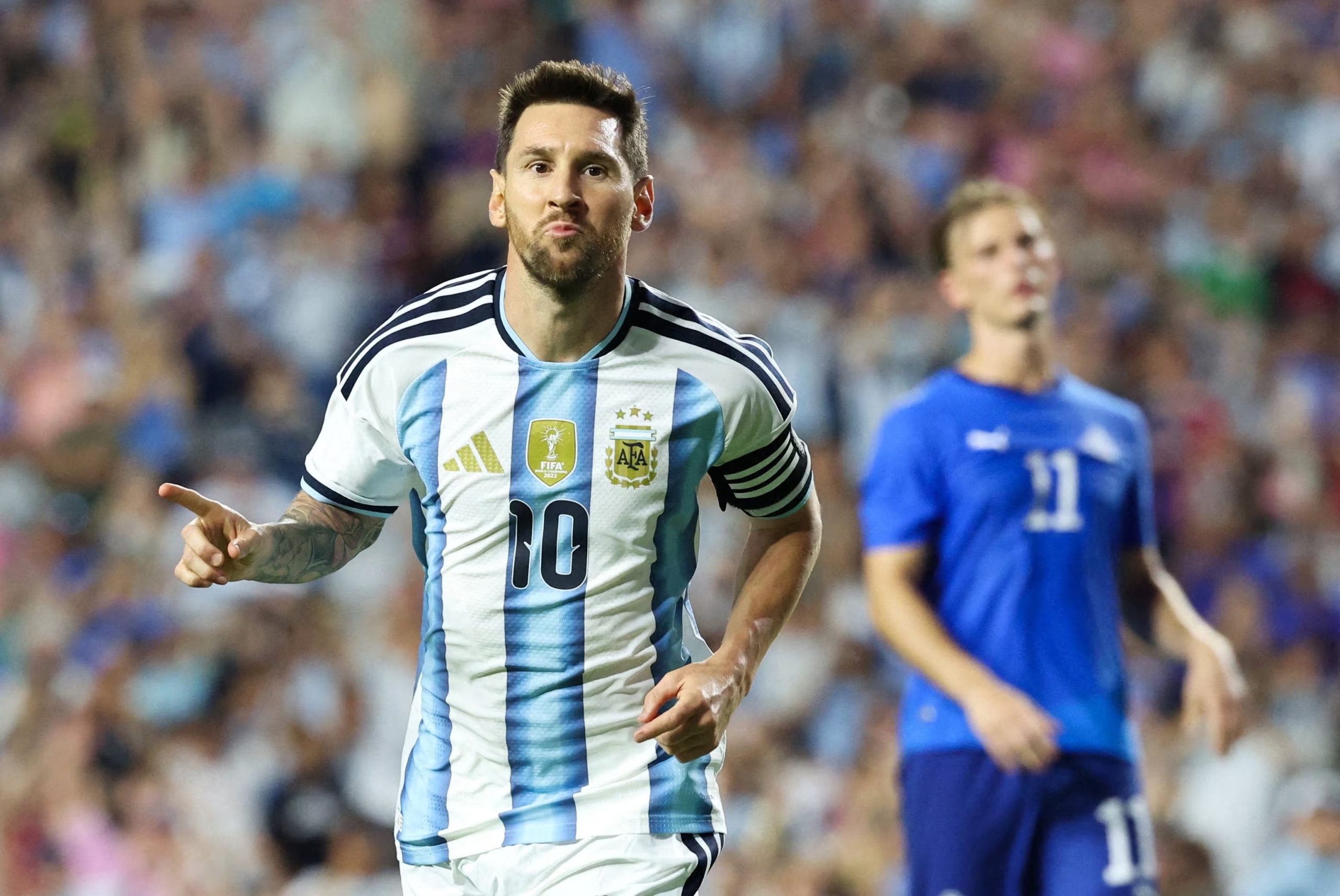 Lionel Messi marcó uno de los goles en el 3-0 ante Islandia del martes pasado (Crédito: John Reed-Imagn Images)