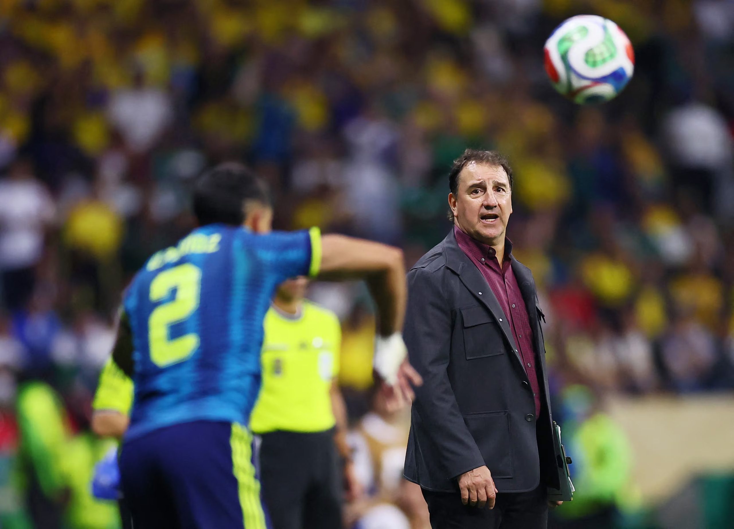 Néstor Lorenzo en el partido entre Uzbekistán y Colombia-crédito Eloisa Sánchez/REUTERS