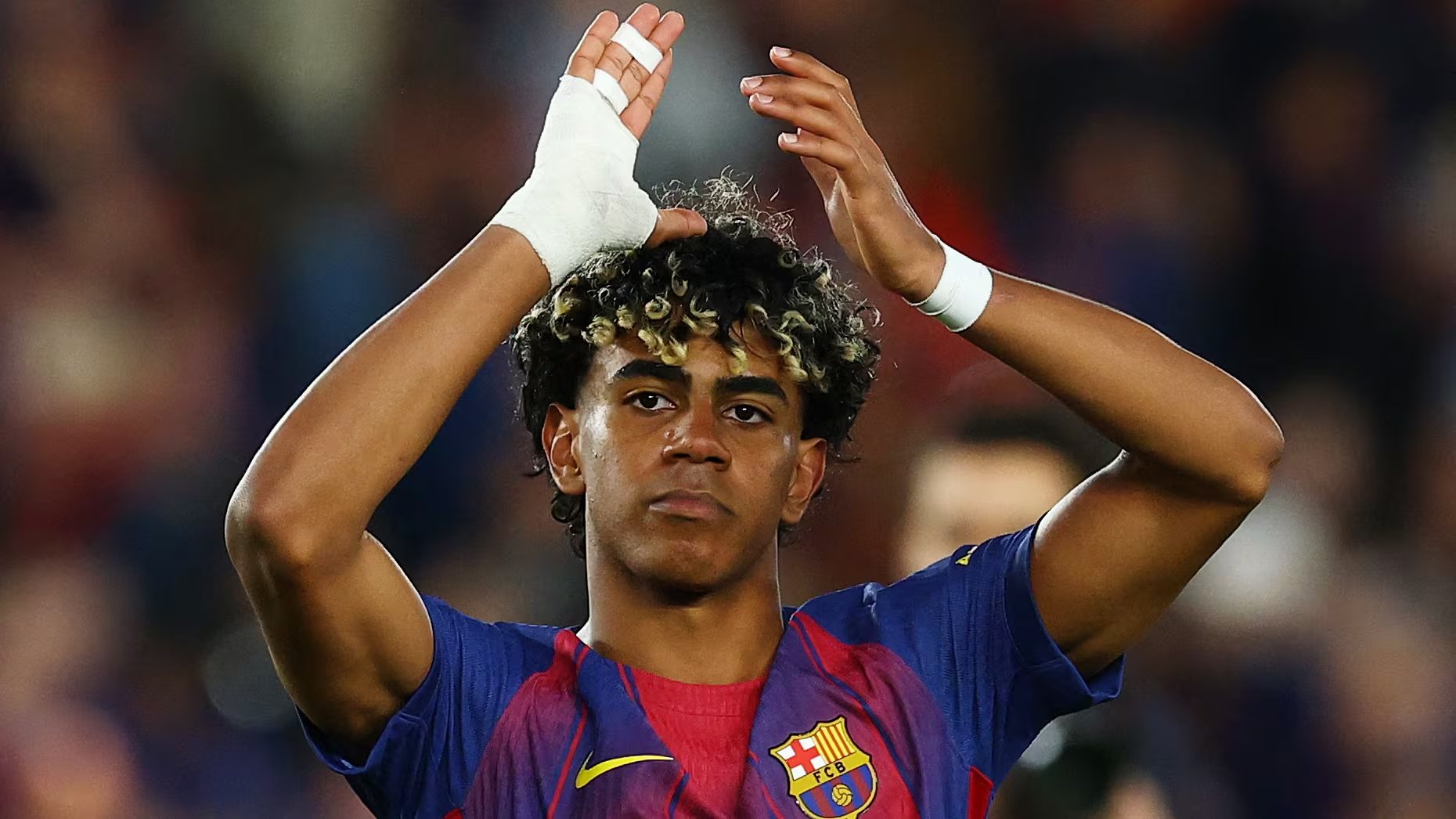 El jugador del FC Barcelona Lamine Yamal (REUTERS/Albert Gea)