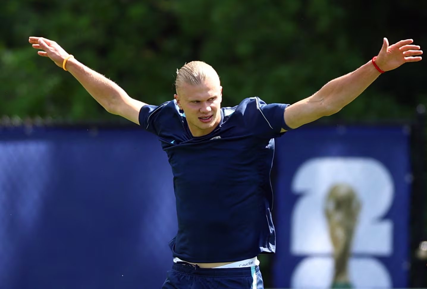 Erling Haaland, uno de los delanteros más letales del mundo y que juega para la selección de Noruega, también se refirió a la influencia en su carrera de James Rodríguez - crédito REUTERS/Peter Cziborra
