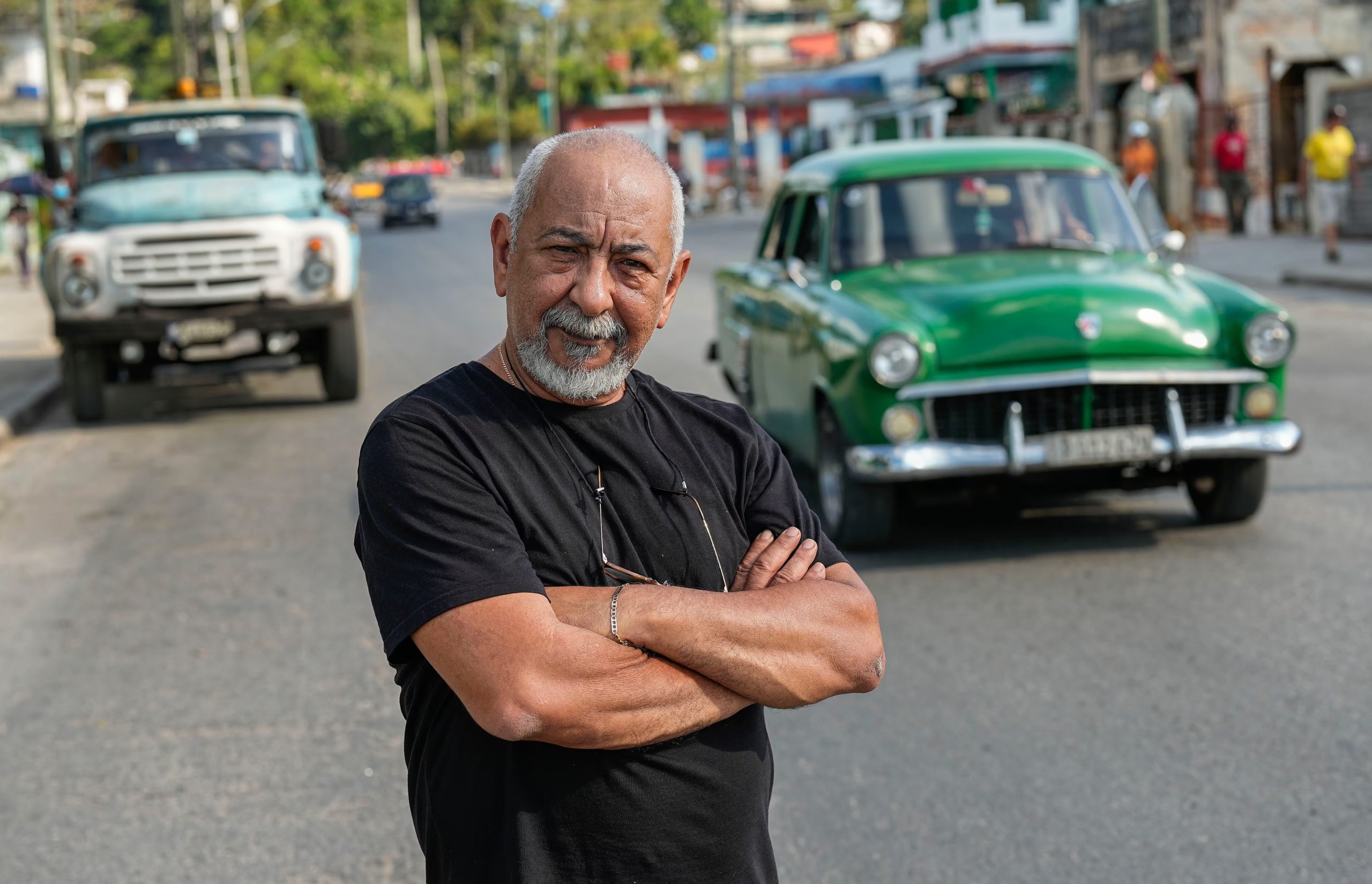 Padura en las calles de La Habana: 