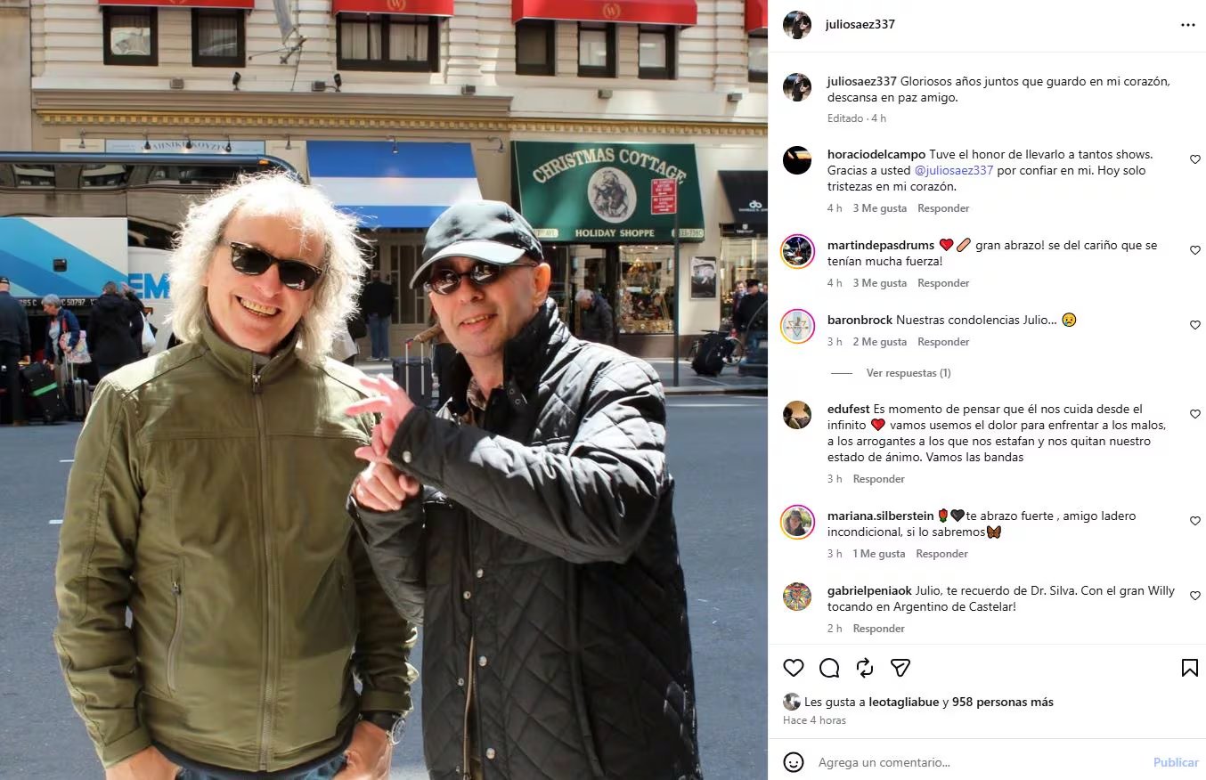 El adiós del guitarrista y road manager Julio Sáez