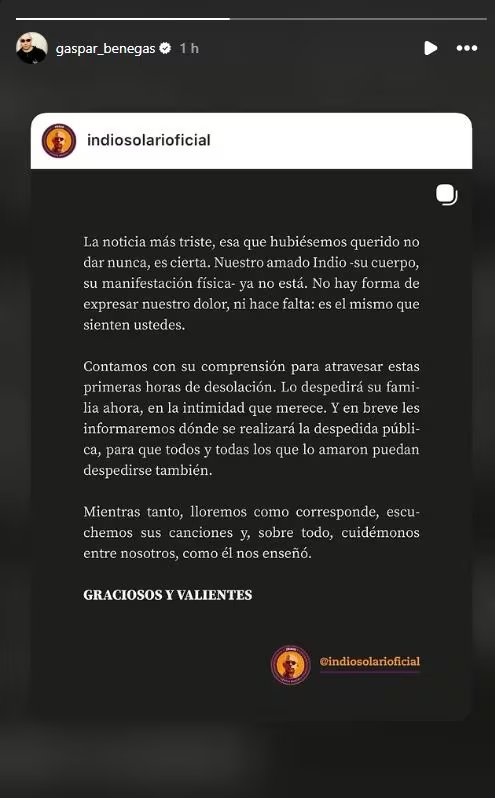 Todos los integrantes de Los Fundamentalistas del Aire Acondicionado publicaron el mismo mensaje de la cuenta oficial del Indio Solari