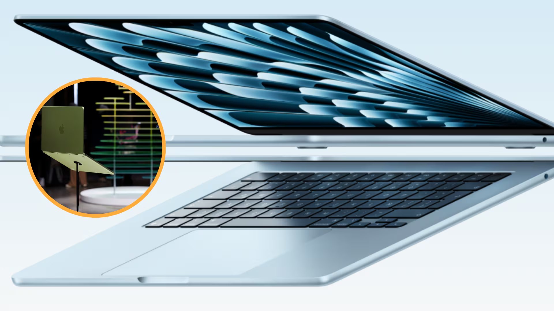 El MacBook Air M5 incluye de forma estándar un almacenamiento base de 512 GB SSD, el cual es el doble de rápido que la generación anterior. 

(Composición Infobae: REUTERS/Shannon Stapleton / Apple)