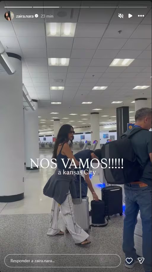 Zaira también partió rumbo a la ciudad estadounidense