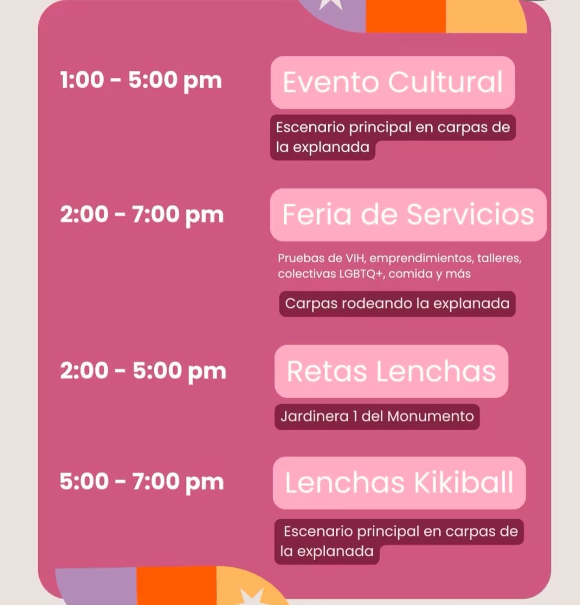 Actividades de la Marcha Lencha 2026 - (Instagram)