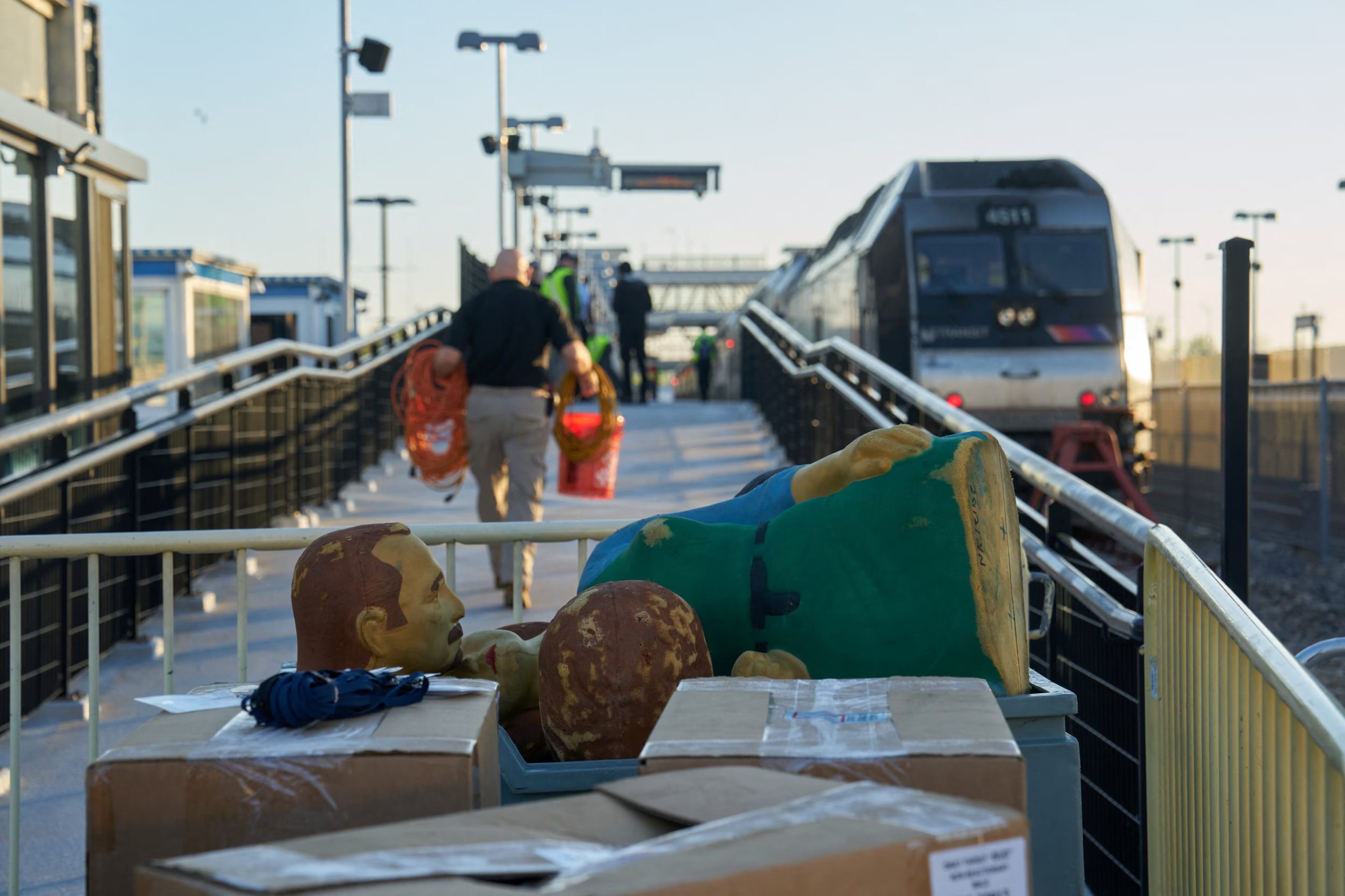 El operativo en MetLife endurece el acceso tras la final de la Copa América 2024 en Miami y exige una entrada válida antes de subir al transporte hacia el estadio (REUTERS/Bing Guan)