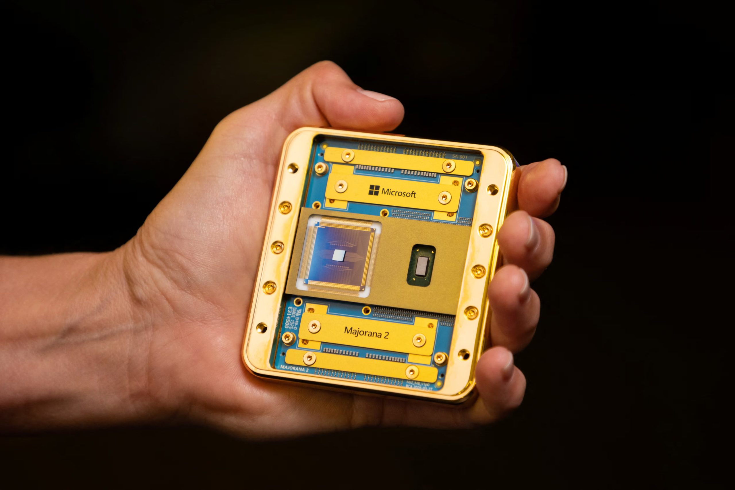 Majorana 2 es el nuevo procesador cuántico de Microsoft. Microsoft/Handout via REUTERS