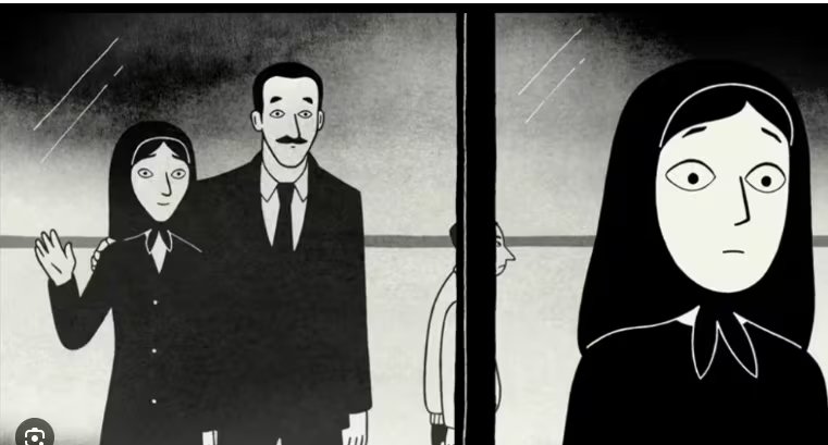 Una imagen del cómic 'Persépolis', que se adaptó al cine por la propia autora. 