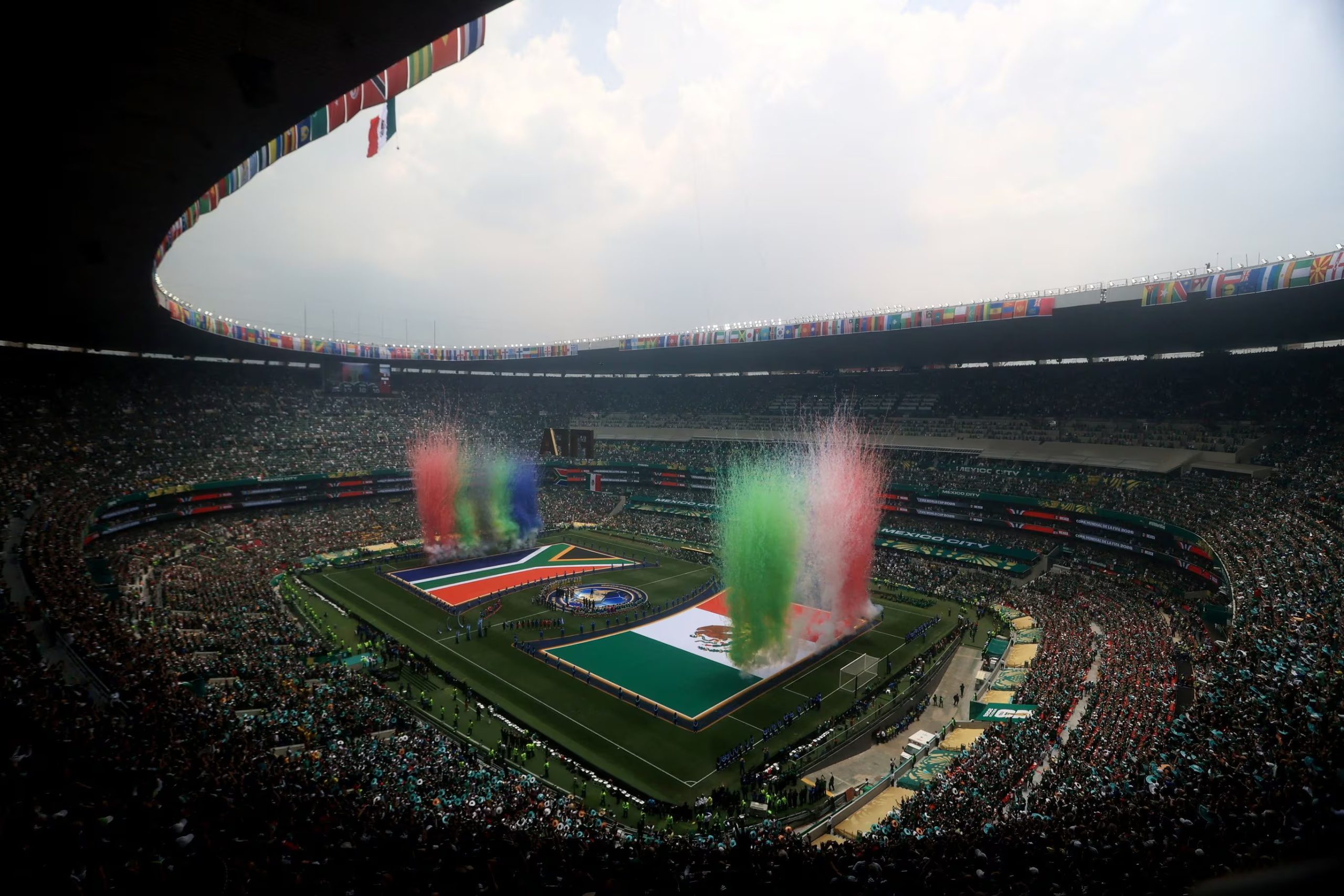 Soccer Football - FIFA World Cup 2026 - Group A - Mexico v South Africa - Estadio Azteca, Mexico City, Mexico - June 11, 2026 General view during the opening ceremony before the match REUTERS/Carlos Perez Gallardo