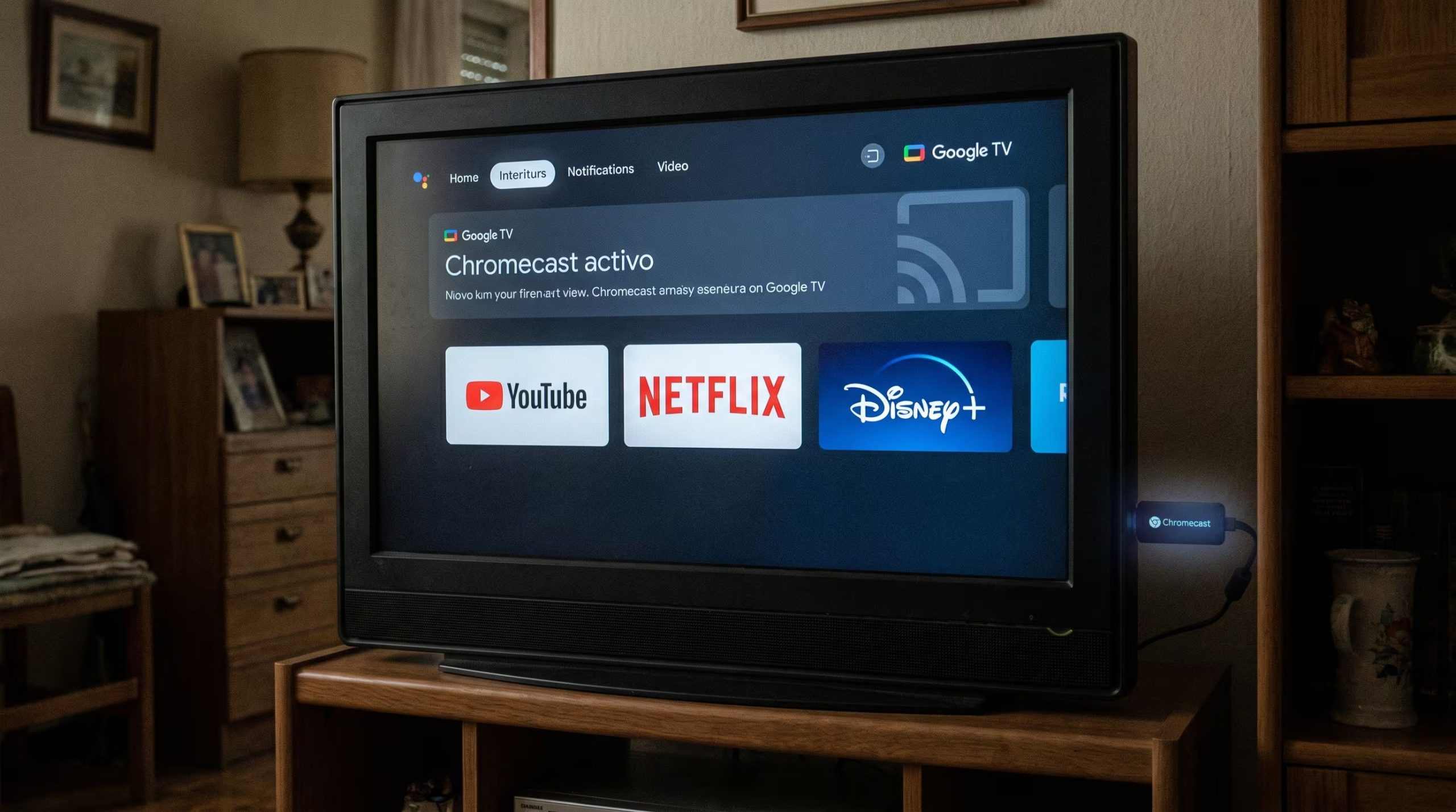 El Chromecast convierte el televisor en un centro multimedia con acceso a las principales aplicaciones de streaming.
(Imagen ilustrativa Infobae)