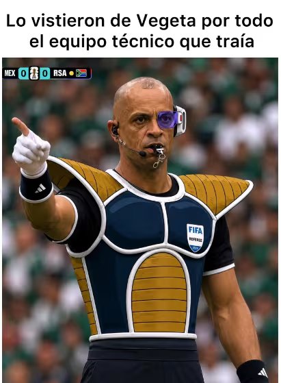 El equipamiento del árbitro fue comparado con el de un personaje de Dragon Ball Z. (IG)