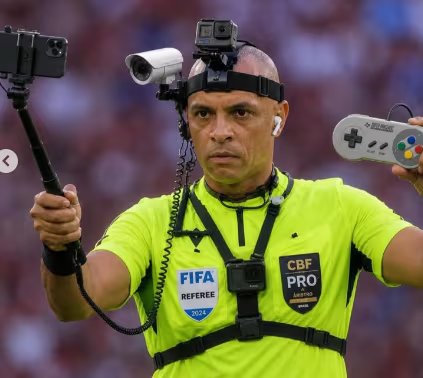 Usuarios de las redes sociales no desaprovecharon la oportunidad para hacer memes del árbitro en el Mundial 2026. (IG)