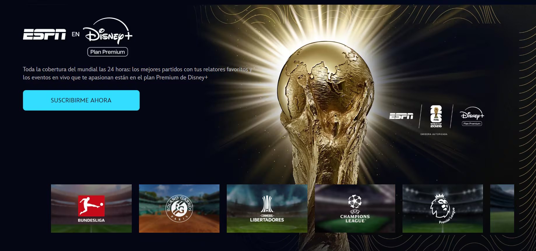Disney+ ofrece partidos seleccionados del Mundial 2026. (Disney)