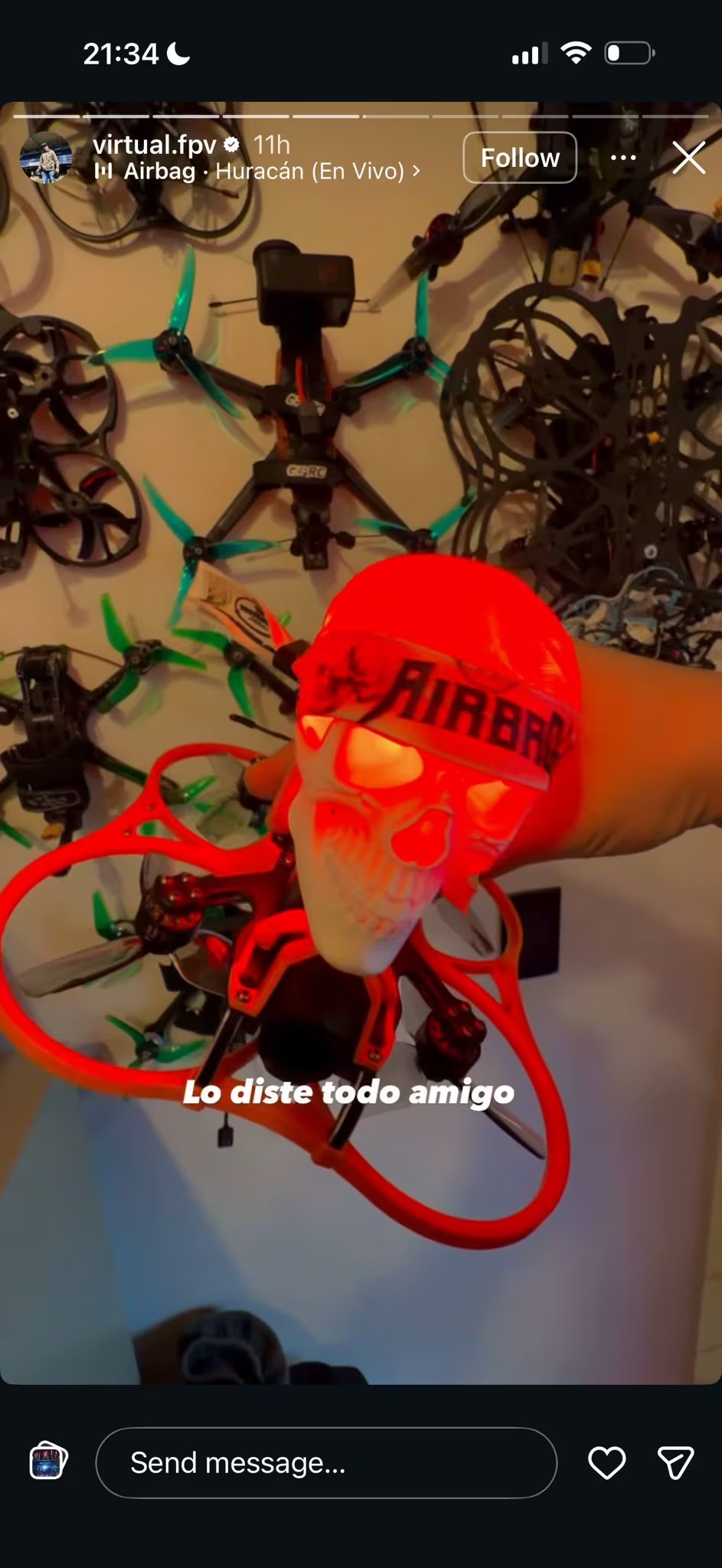 El incidente del dron sorprendió a más de 40 mil fans en el Estadio Vélez Sarsfield