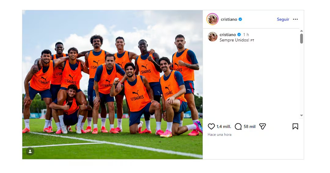 El contundente mensaje de Cristiano Ronaldo en medio de la polémica por el debut de Portugal - crédito @cristiano/Instagram