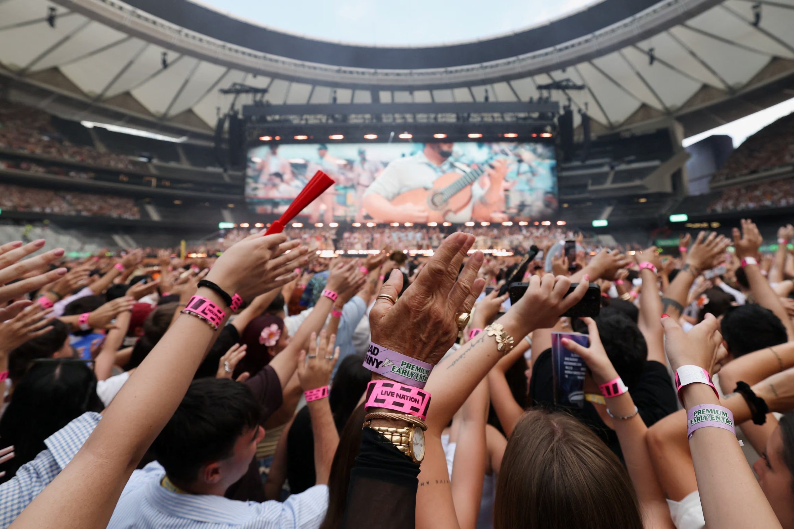 Última noche de Bad Bunny en Madrid, el pasado 15 de junio de 2026. (REUTERS/Violeta Santos Moura)