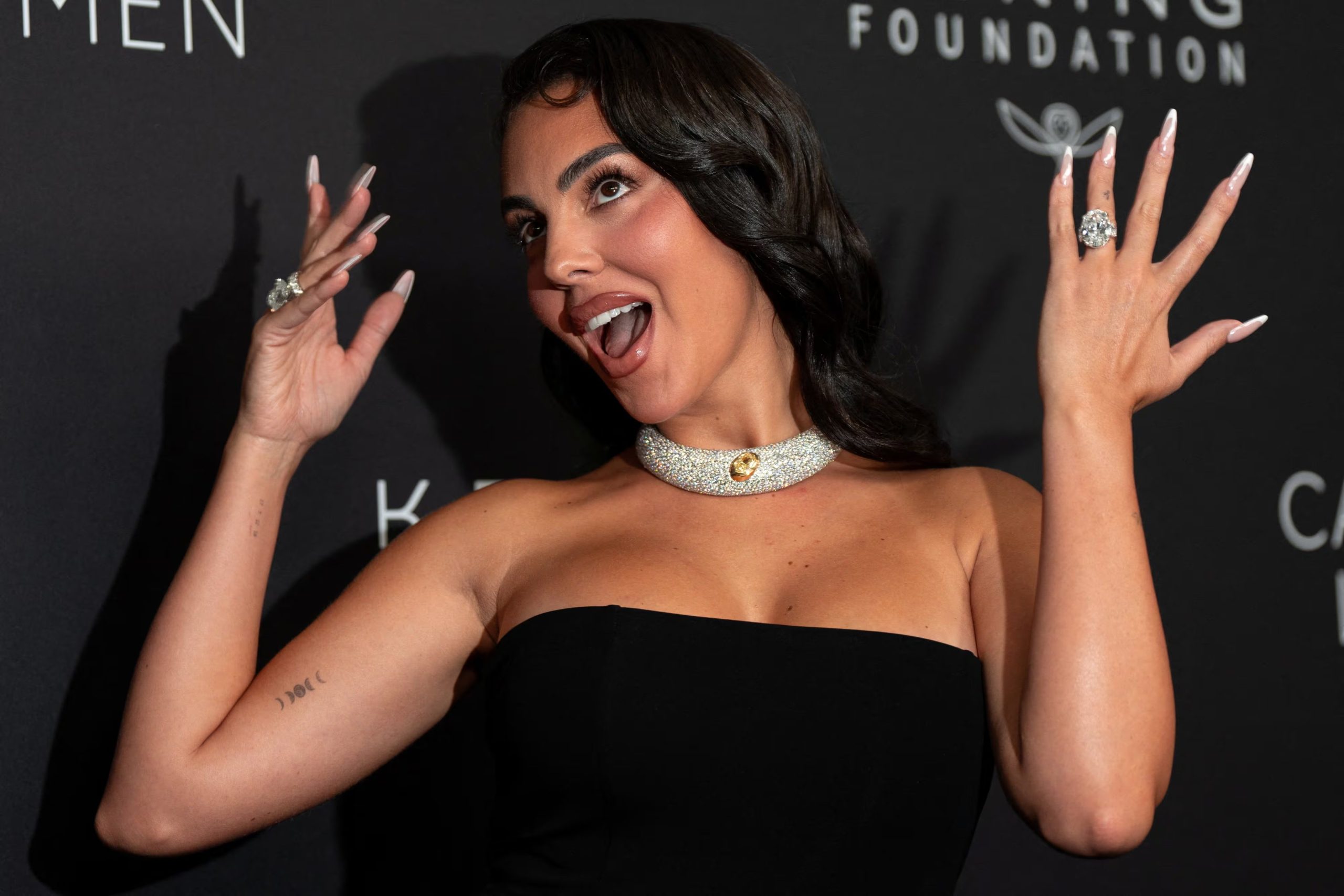 Georgina Rodriguez attends the Kering Foundation's Caring for Women dinner during the Spring-Summer 2026 New York Fashion Week in New York City, U.S., September 11, 2025. REUTERS/Angelina Katsanis