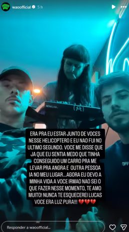 El emotivo homenaje del productor destacó a Lucas Frota como una persona “llena de luz” y una de las más importantes de su vida.