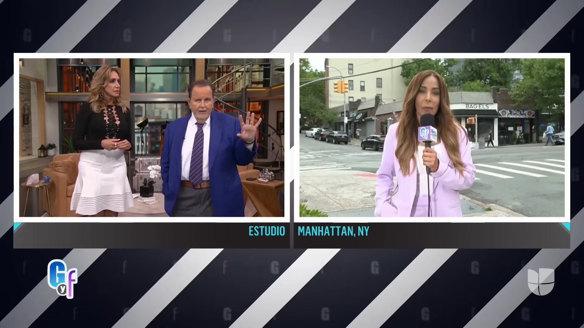 Presentadores de El Gordo y la Flaca en estudio y una reportera en Manhattan cubren el estado de salud de Luis Miguel. (YouTube: Captura de pantalla)