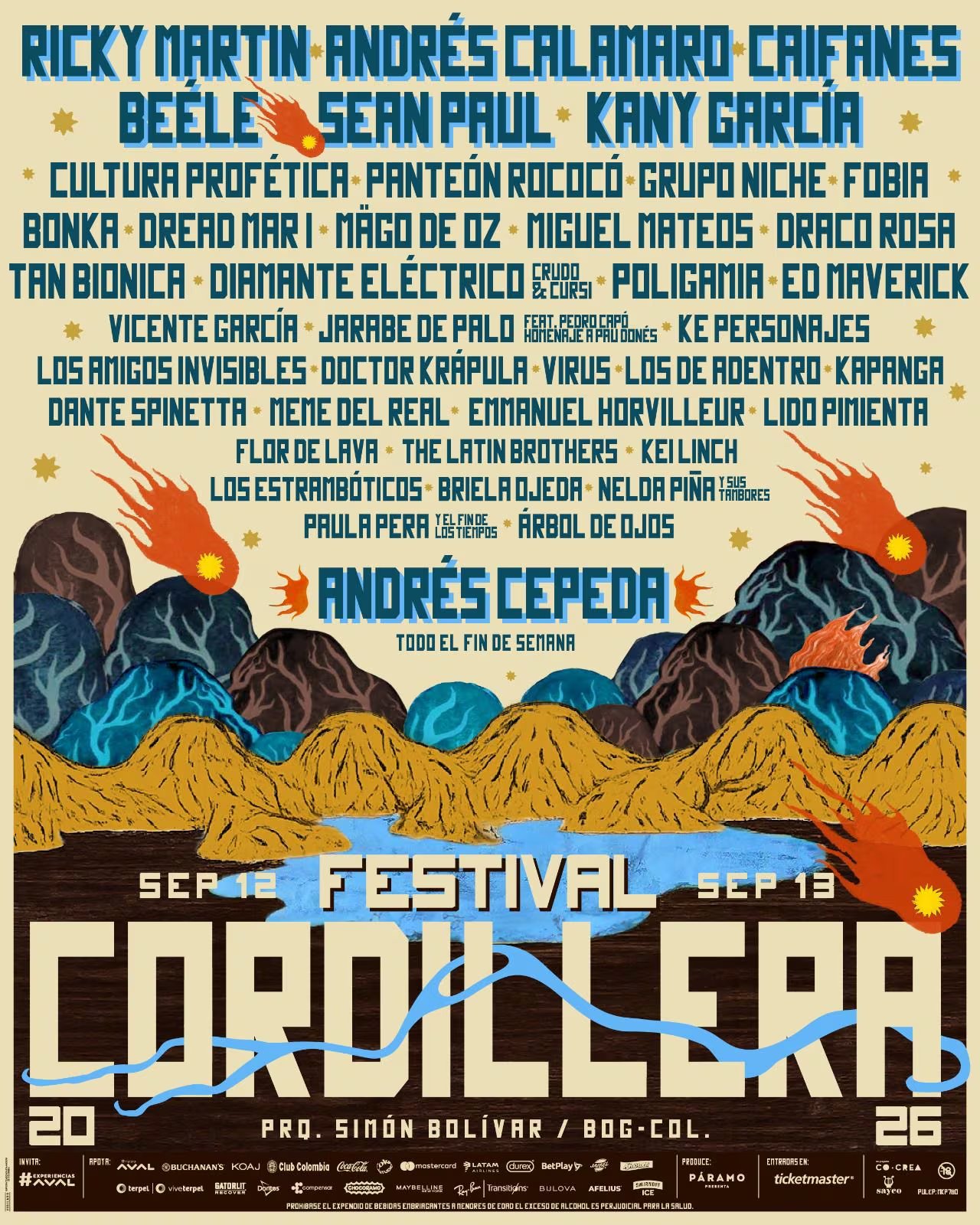 Ricky Martin encabeza la lista de artistas invitados al Festival Cordillera - crédito Páramo Presenta