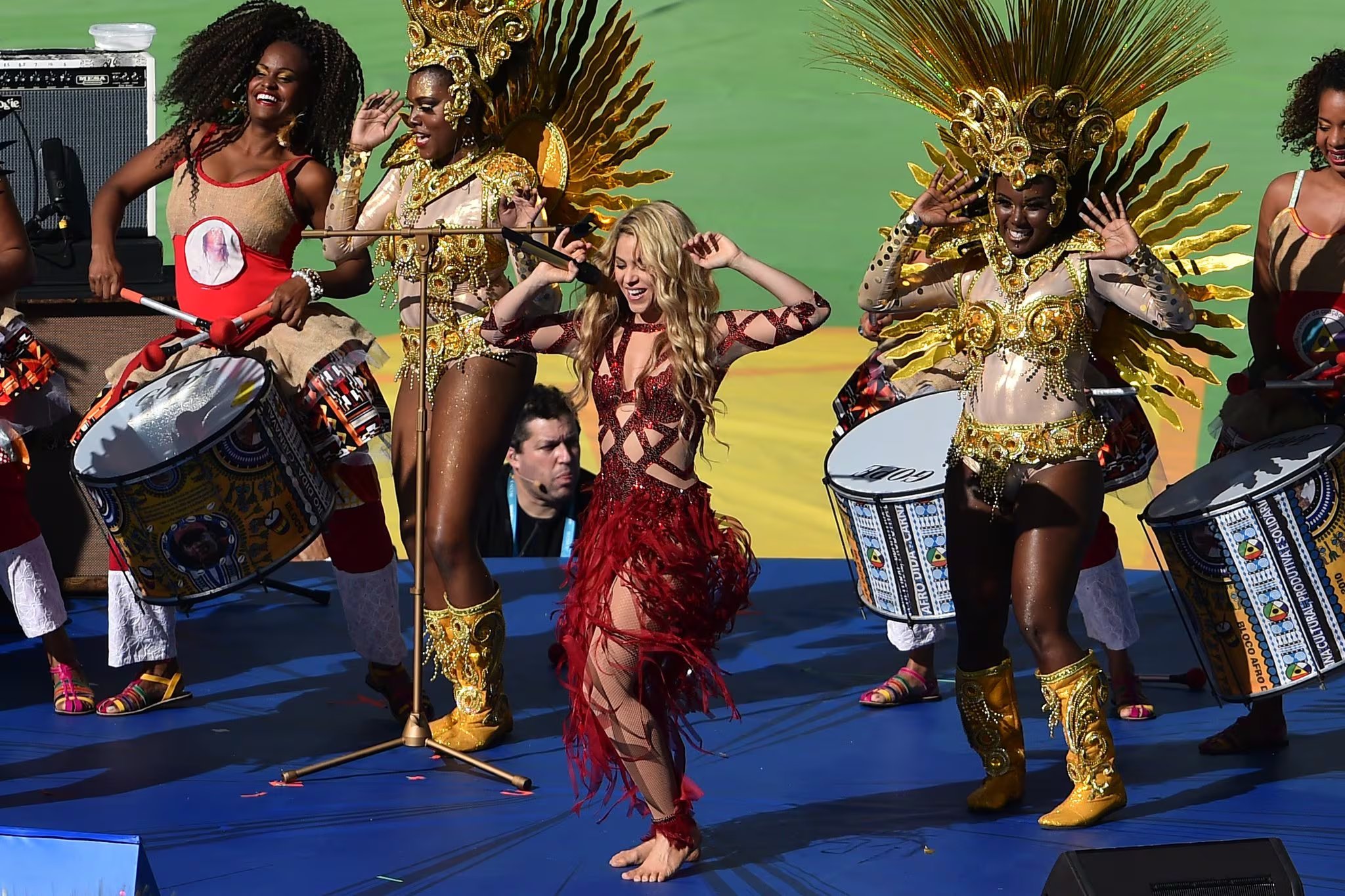 Shakira en la final del Mundial de Brasil 2014 - crédito @soiiYum/X