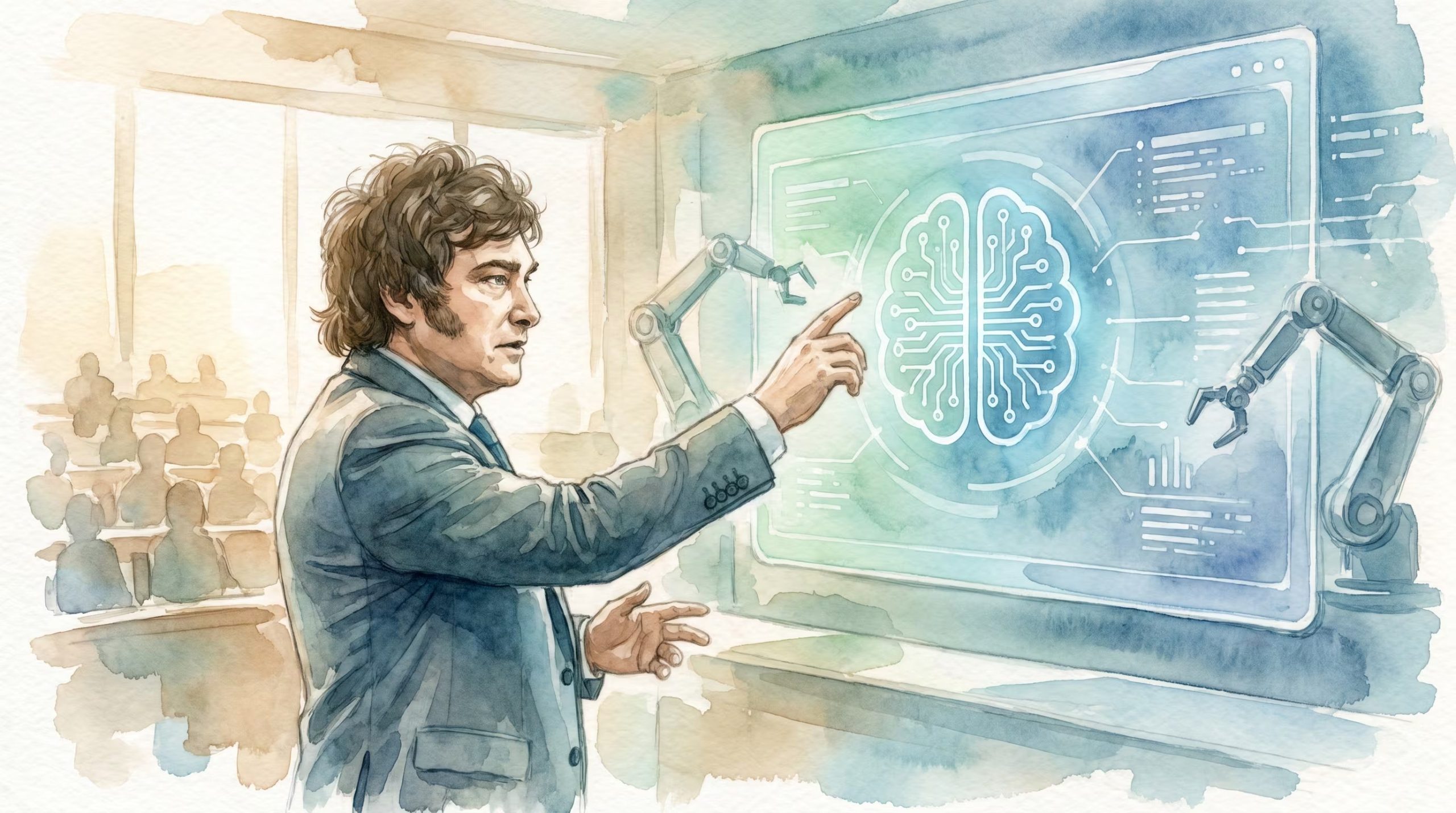 El proyecto de Javier Milei para habilitar sociedades sin humanos abrió un debate legal sobre la inteligencia artificial en la Argentina (Imagen Ilustrativa Infobae)