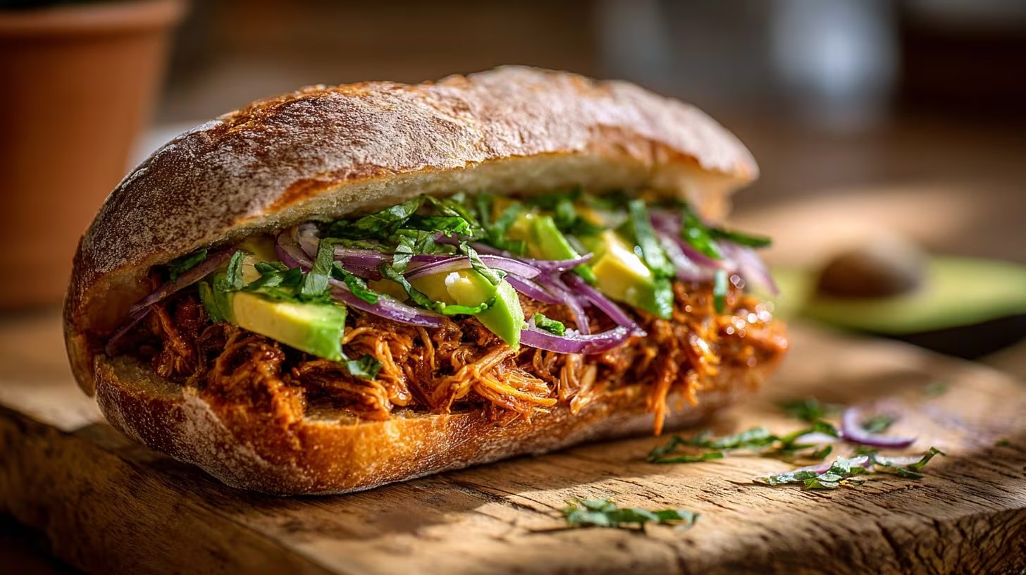 La cochinita pibil, originaria de Yucatán, se consigue en las tres ciudades sede. La carne se marina con achiote y cítricos antes de una cocción lenta que produce textura suave, servida en tacos o tortas.- (Imagen Ilustrativa Infobae)