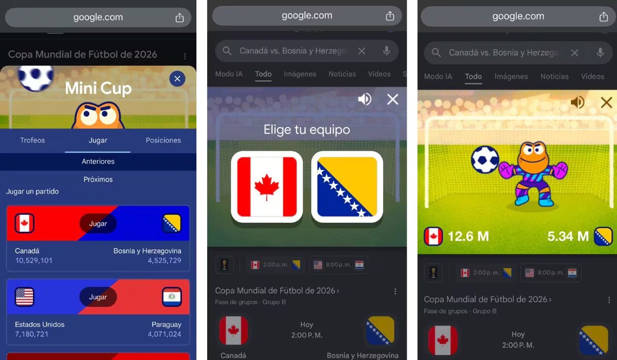 Este juego oculto de Google inspirado en la Copa Mundial 2026 consiste en cobrar penales. (Google)