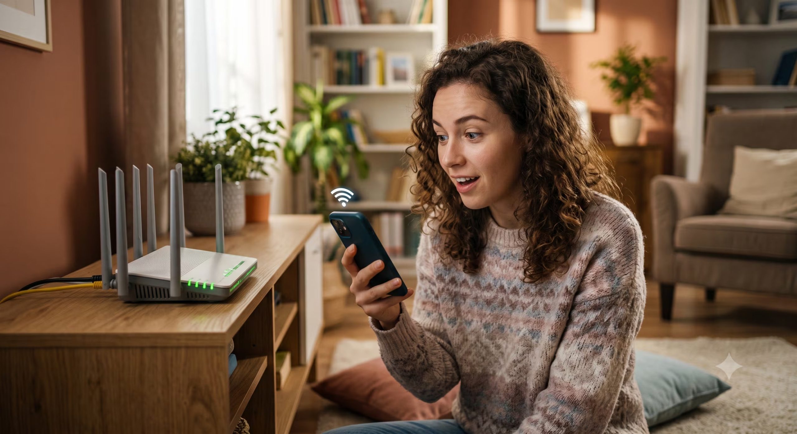 Un usuario conectado puede generar un código QR para que otros accedan al Wi-Fi sin contraseña. 
(Gemini)