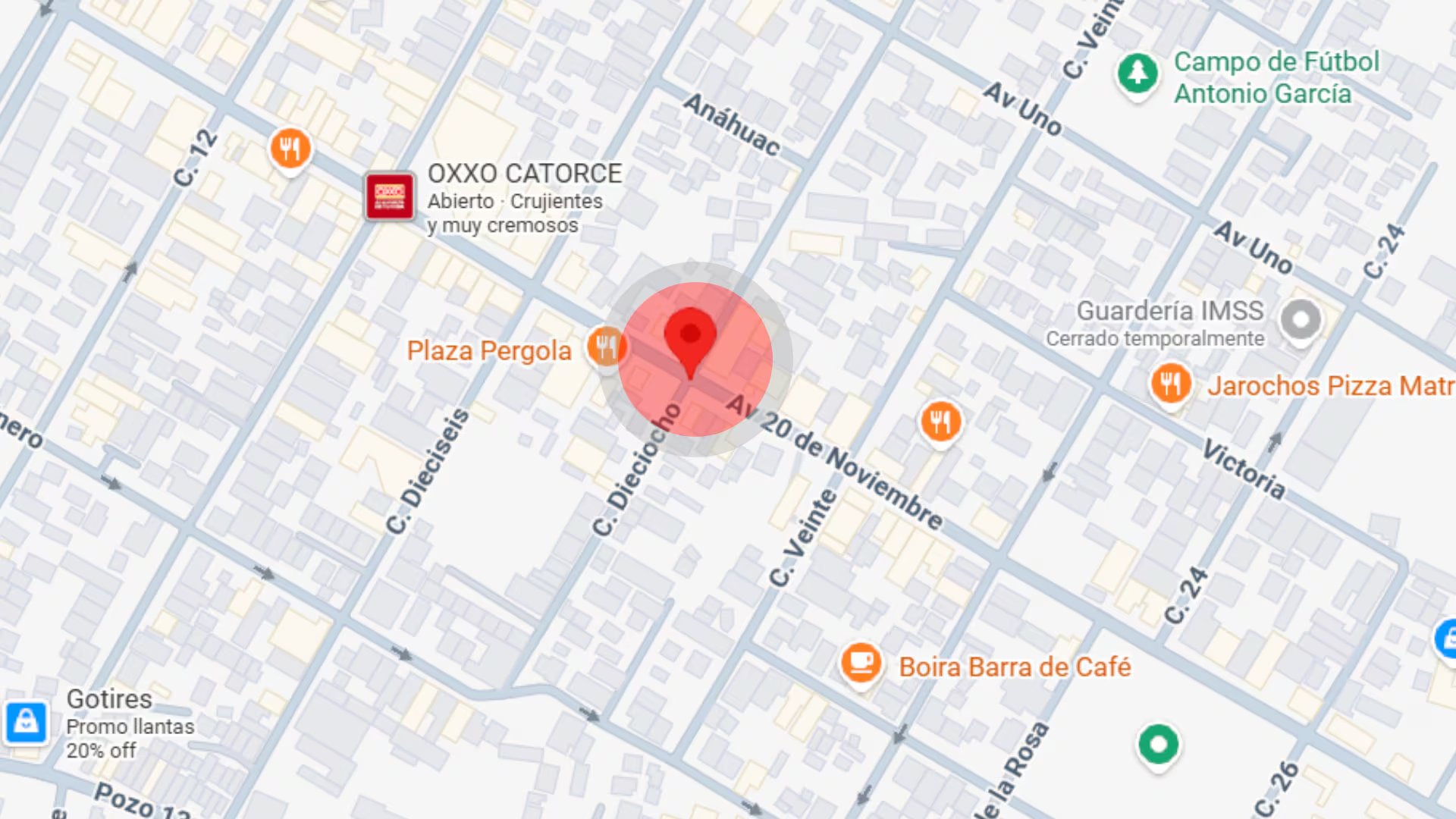 Sitio donde dio vuelta el auto del periodista y posteriormente quedó tendido su cuerpo. Crédito: Google Maps