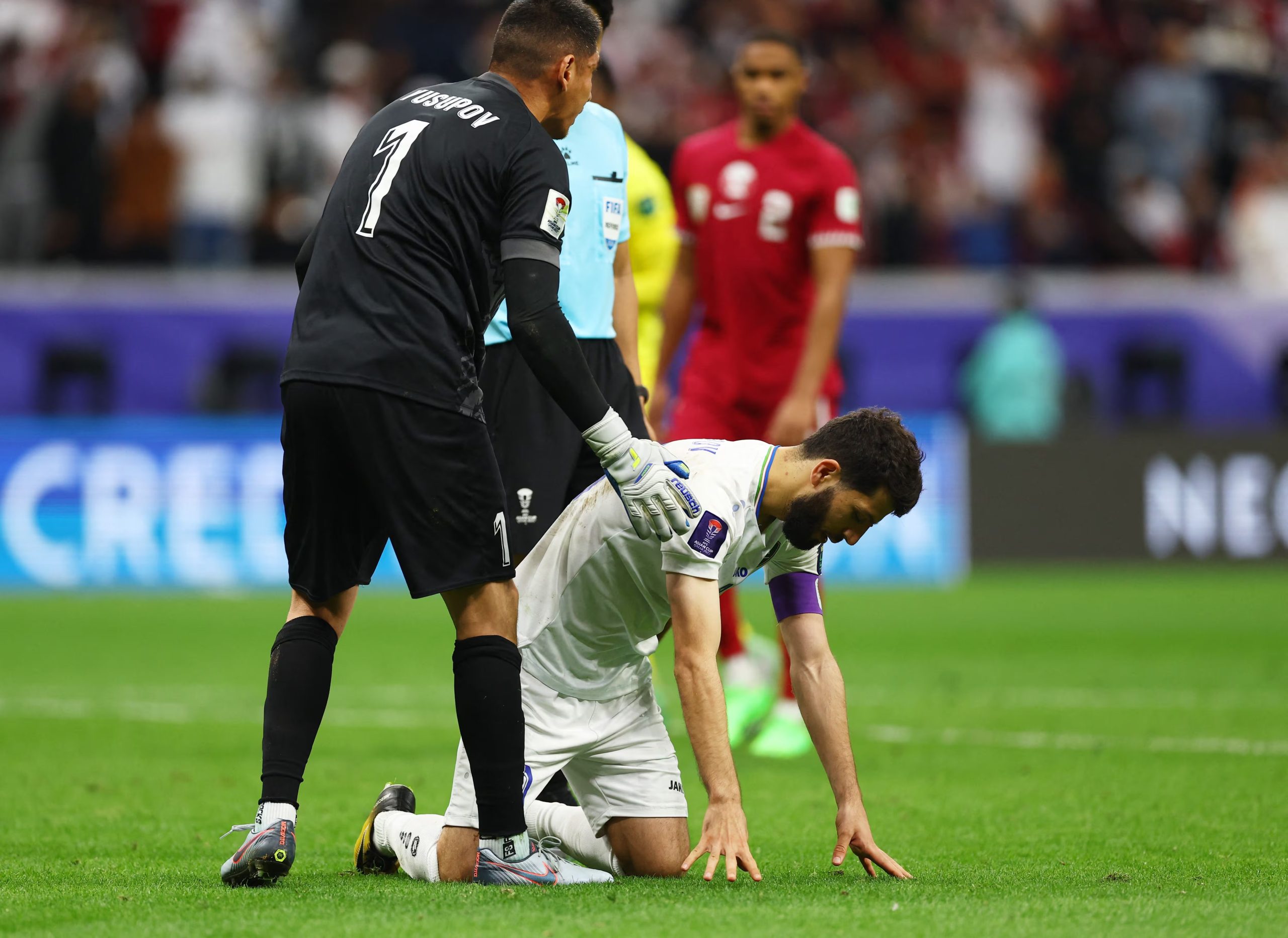 Jaloliddin Masharipov sufrió hace meses una rotura de ligamentos cruzados y ahora sufre por una hernia discal antes del Mundial 2026 - crédito Molly Darlington/REUTERS