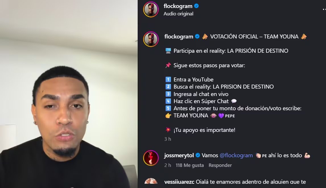 Youna anuncia que fue seleccionado para reality de convivencia en Miami. Captura: Instagram Youna.