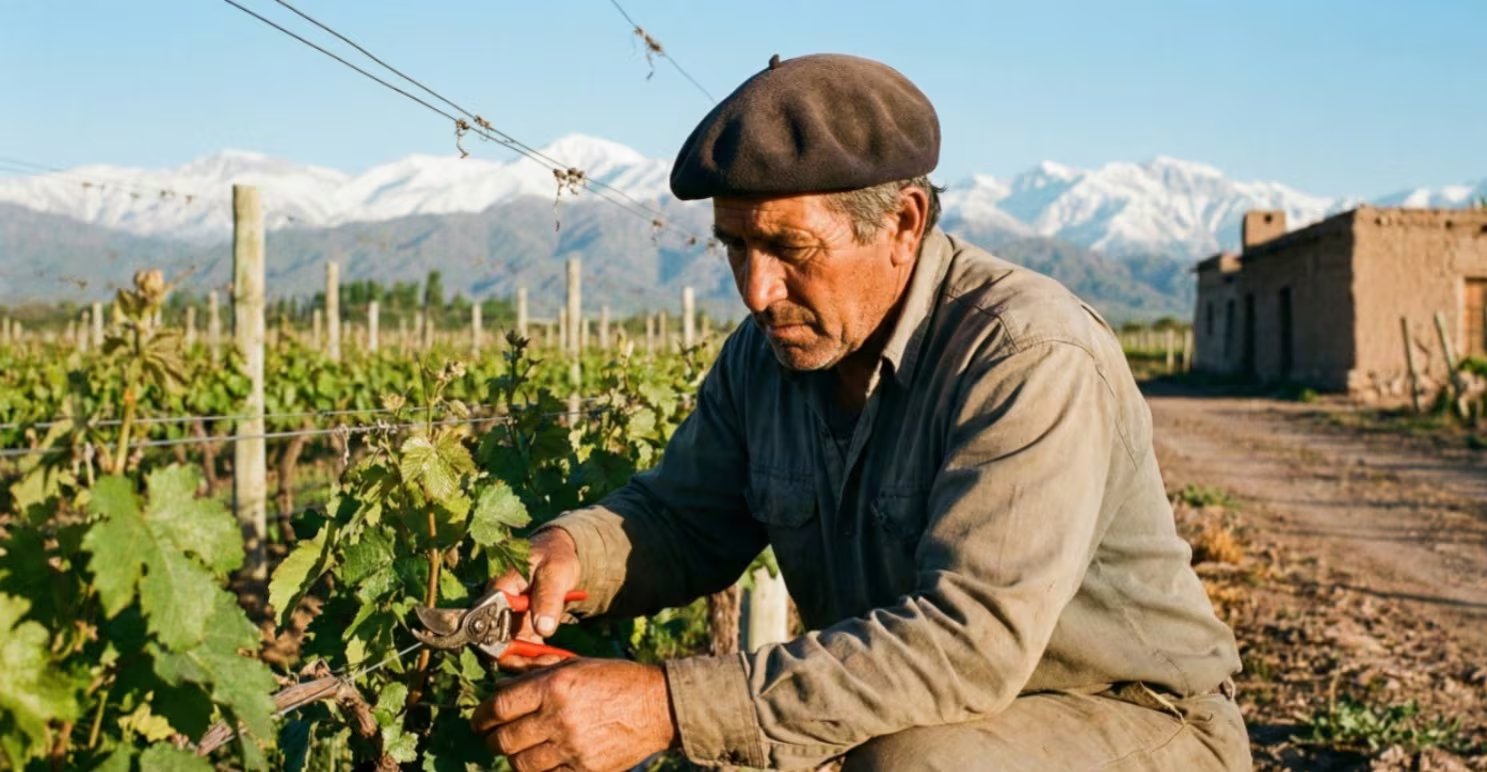 La poda invernal en los viñedos define la calidad futura de la uva y el tipo de vino que se elaborará en la próxima cosecha (Imagen Ilustrativa Infobae)