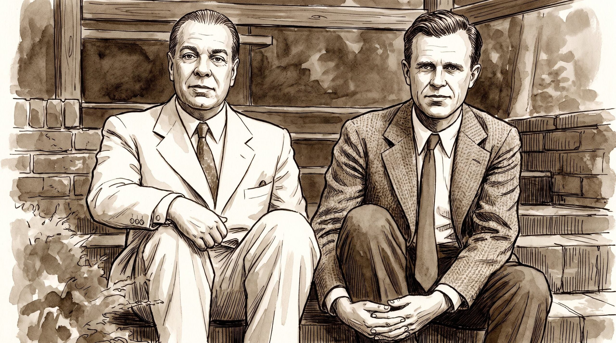 Borges y Bioy Casares construyeron una amistad literaria de cincuenta años que dio origen al seudónimo Honorio Bustos Domecq y a obras clave de la literatura en español - (Imagen Ilustrativa Infobae)